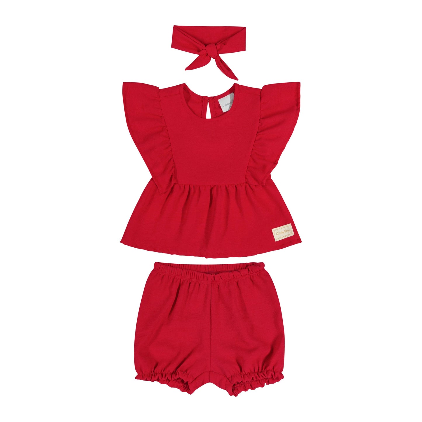 red girl set peek a boo