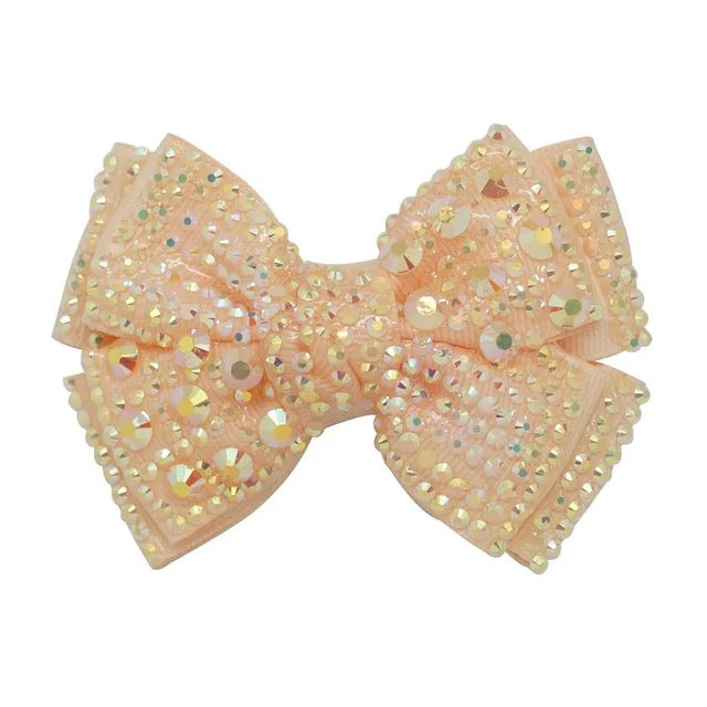 4" Rhinestone Hair Bow PEEK A BOO
