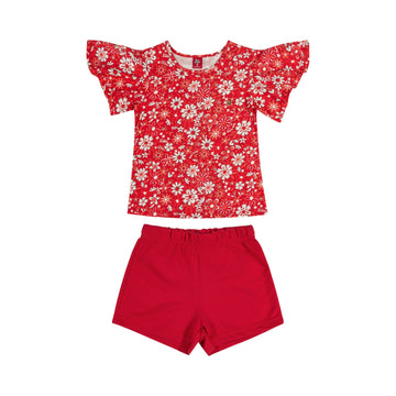 Red Flowers Set PEEK A BOO