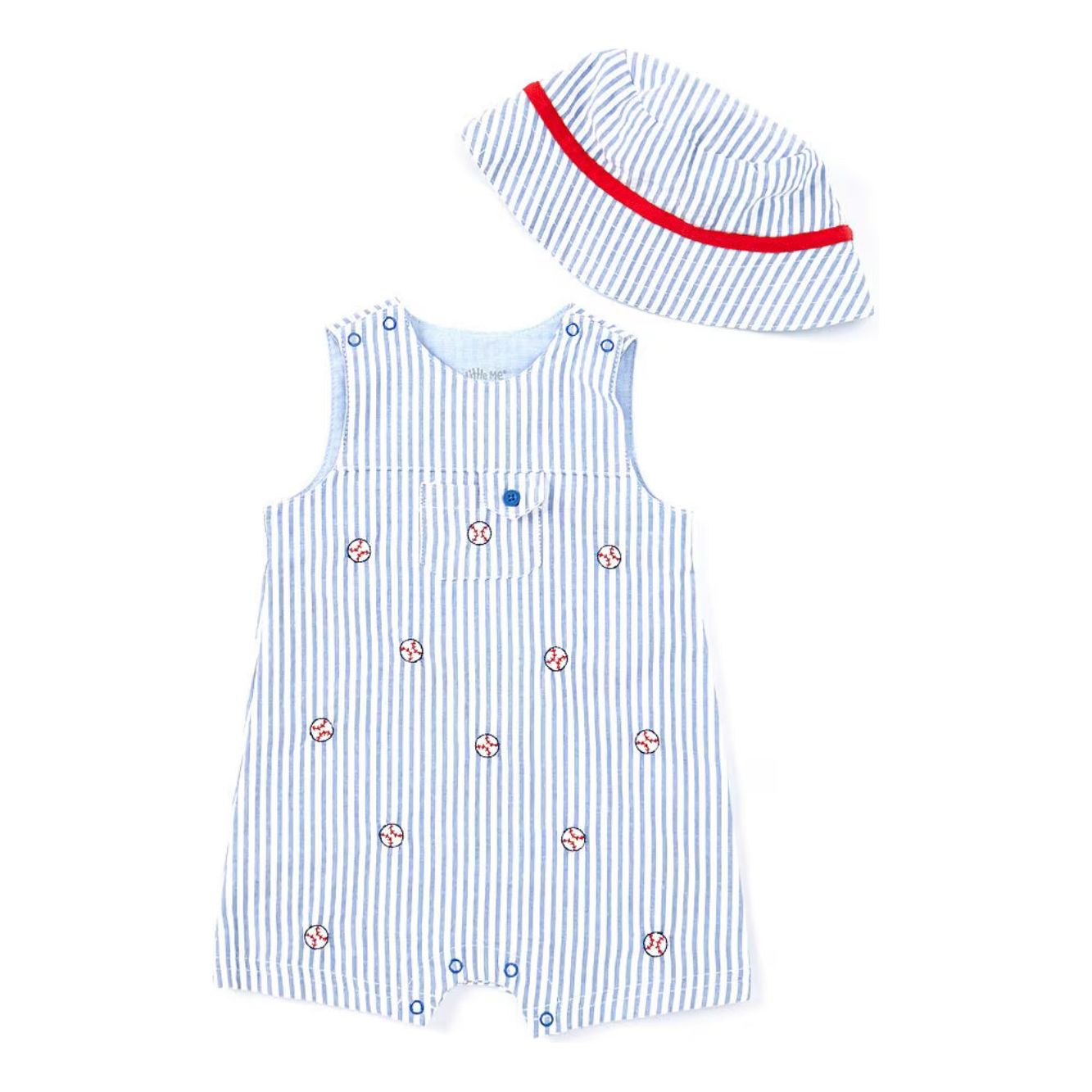 Baseball Sunsuit & Hat PEEK A BOO