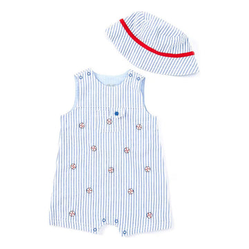 Baseball Sunsuit & Hat PEEK A BOO