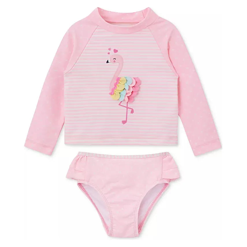Flamingo Rashgaurd Set PEEK A BOO