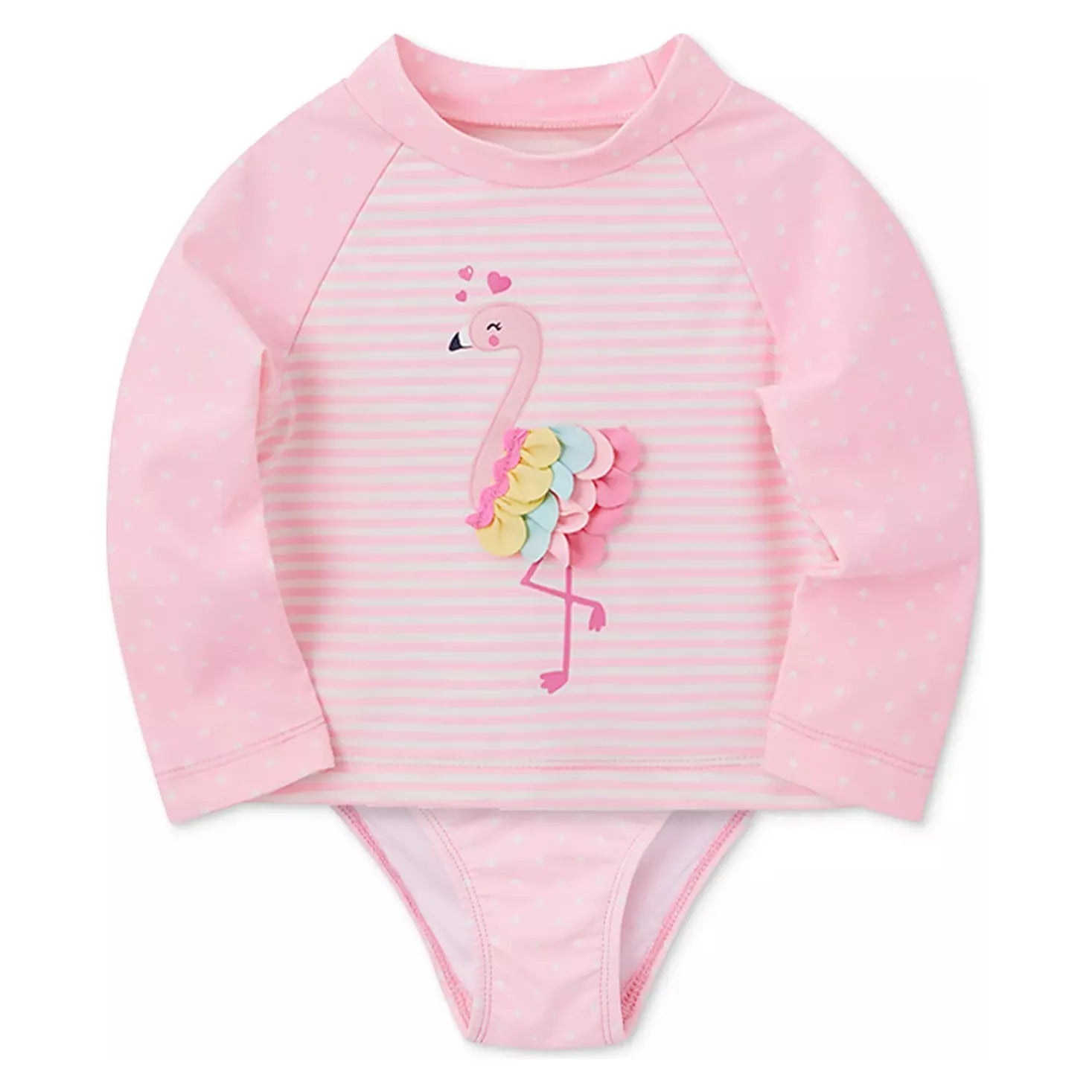 Flamingo Rashgaurd Set PEEK A BOO