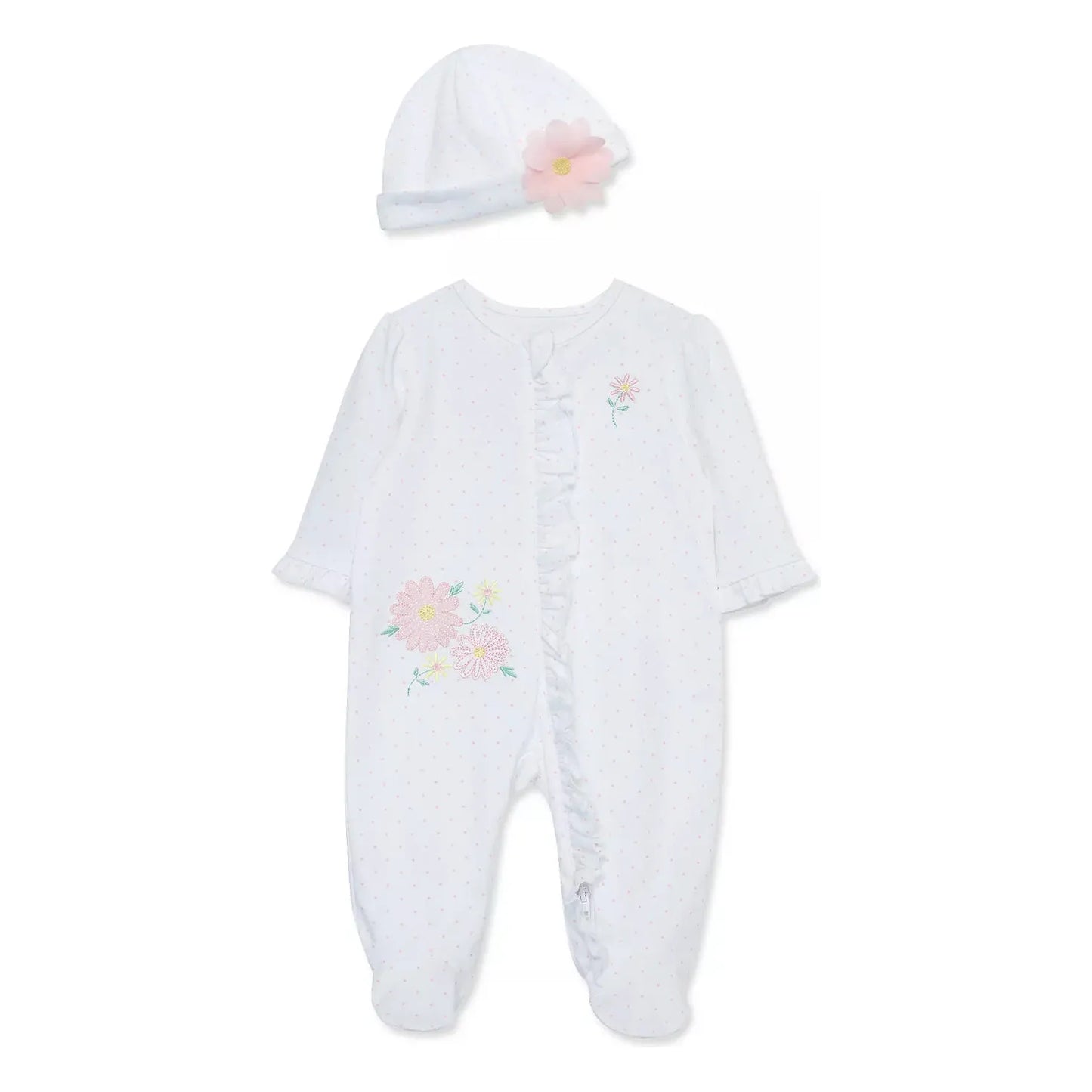 girls daisy love footie with hat