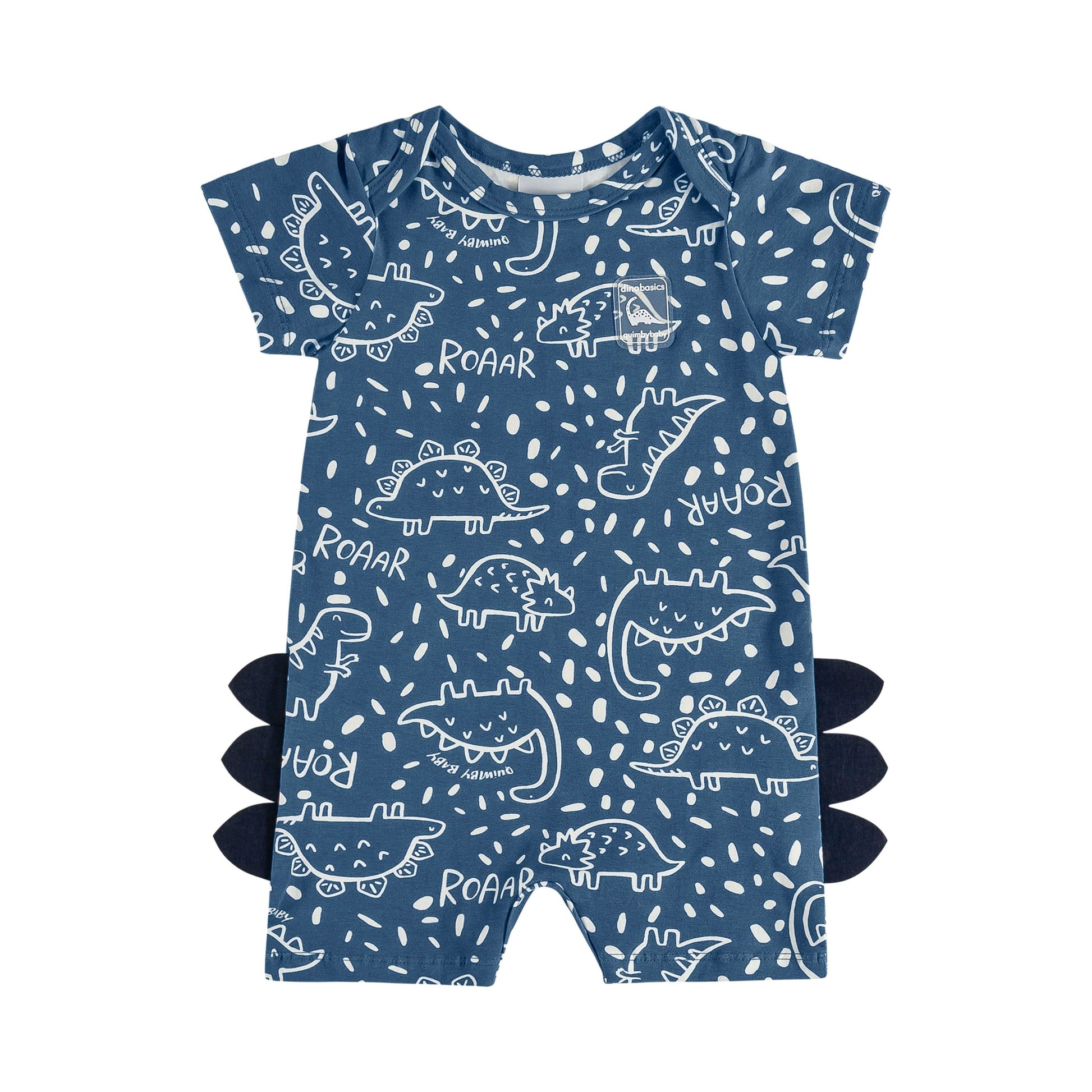 Blue Dino Romper PEEK A BOO
