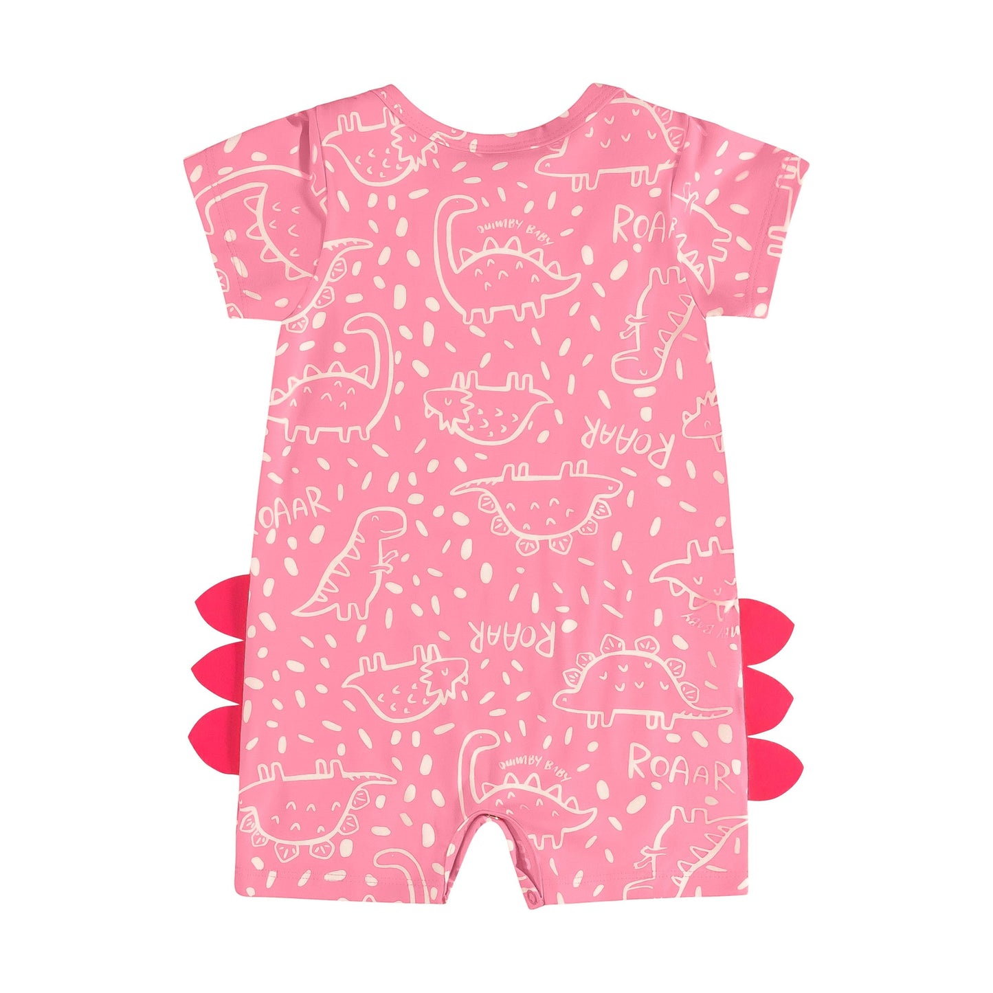 pink dino romper