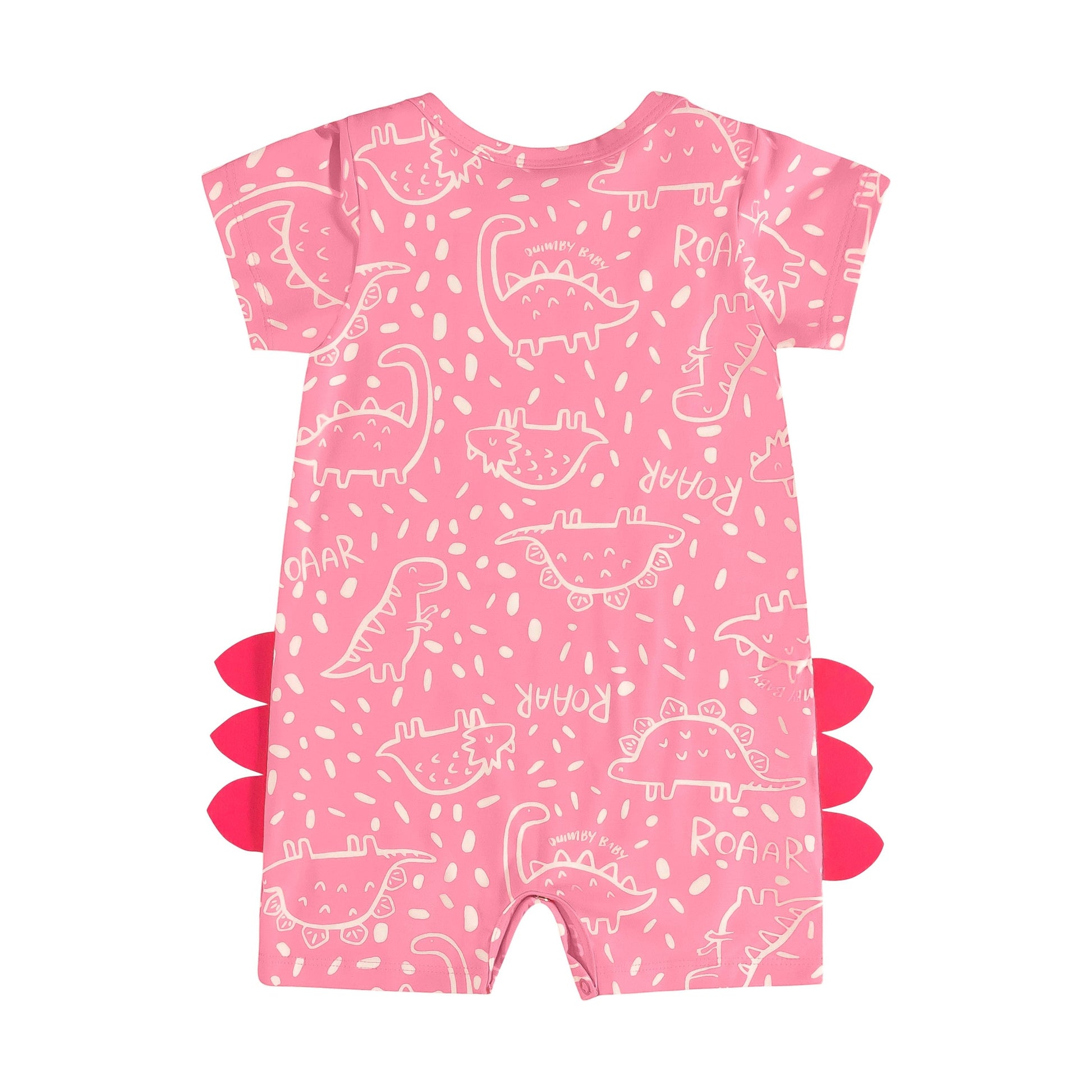 Pink Dino Romper PEEK A BOO