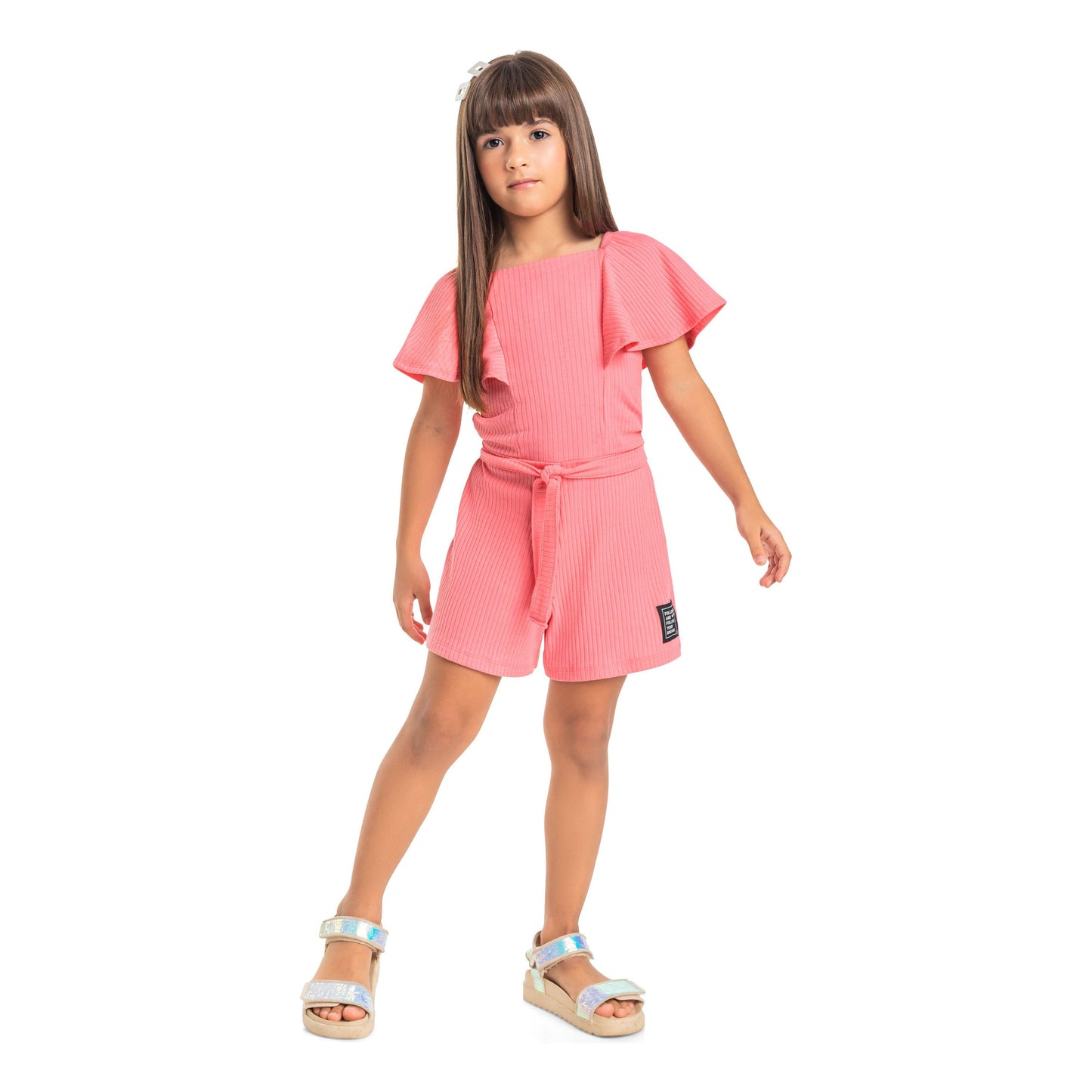 peach puff romper
