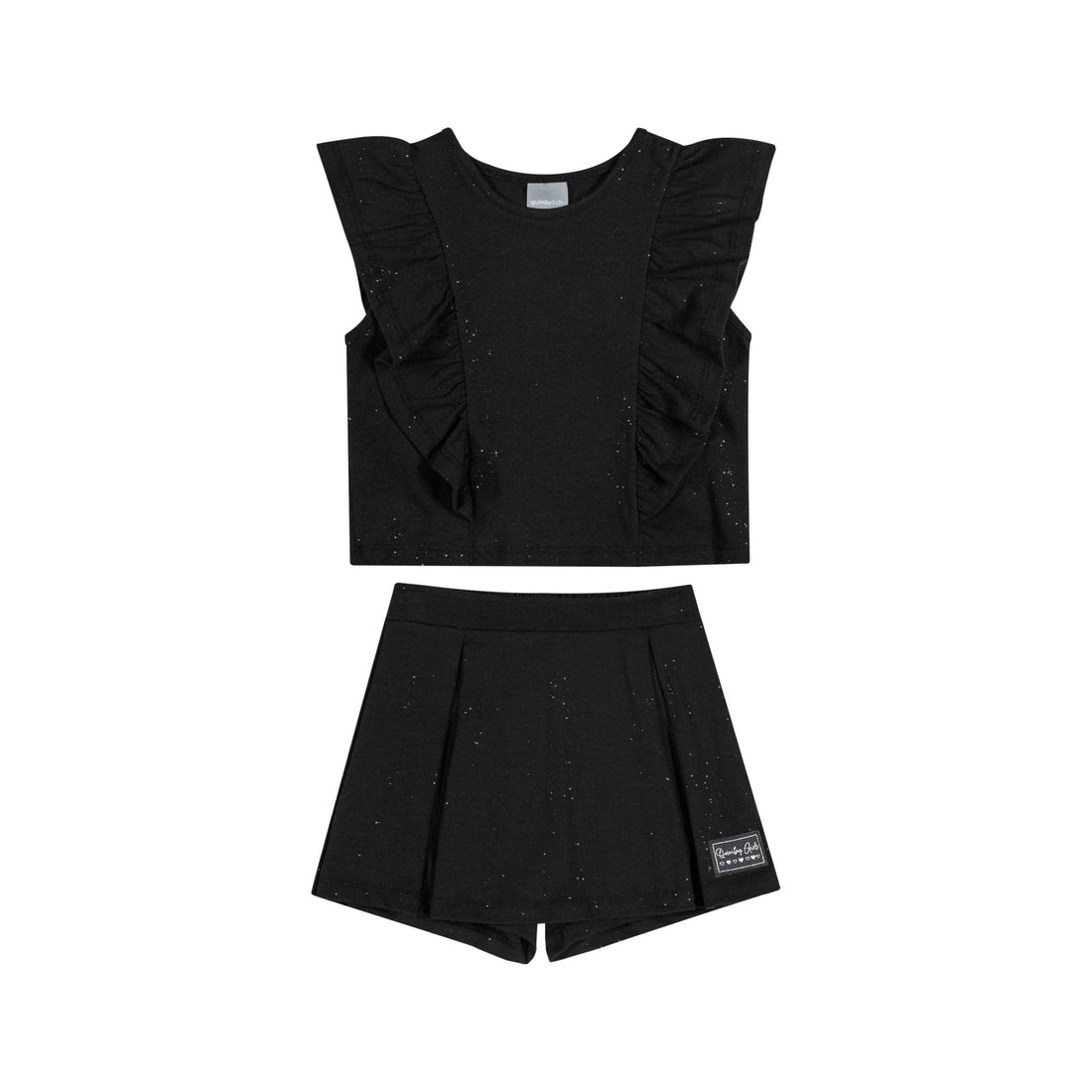 Black Shimmery Set PEEK A BOO