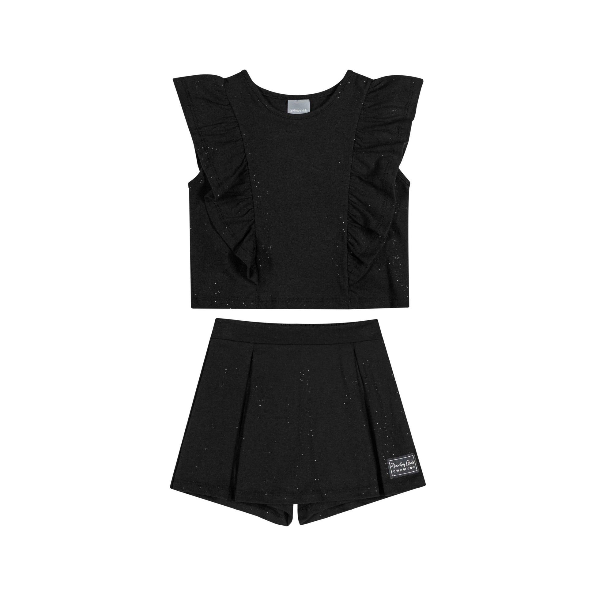 Black Shimmery Set PEEK A BOO