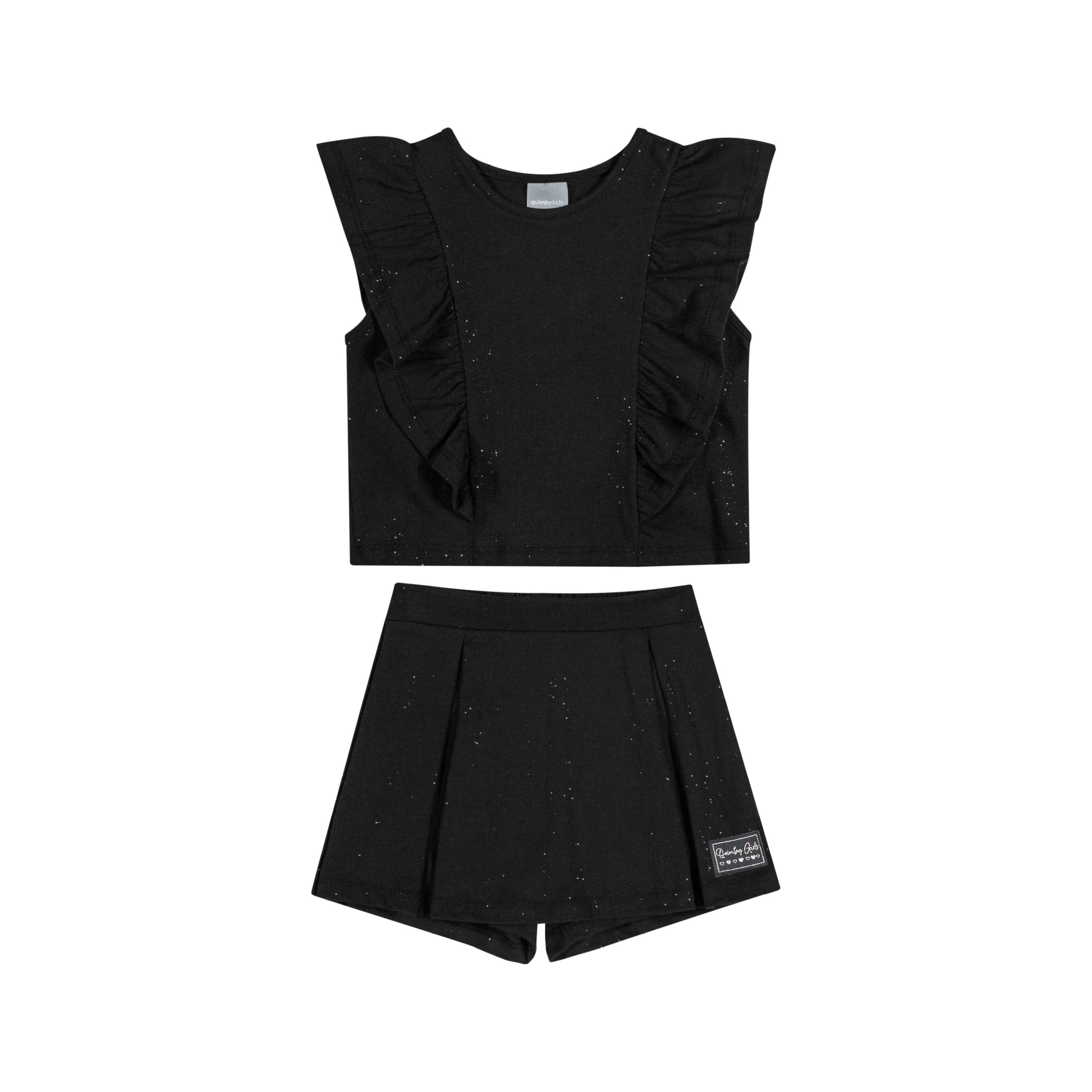 Black Shimmery Set PEEK A BOO