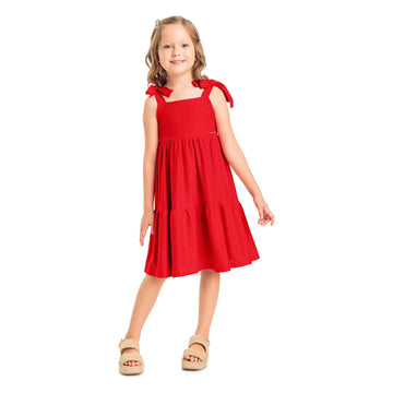 Red Girls Laise Dress