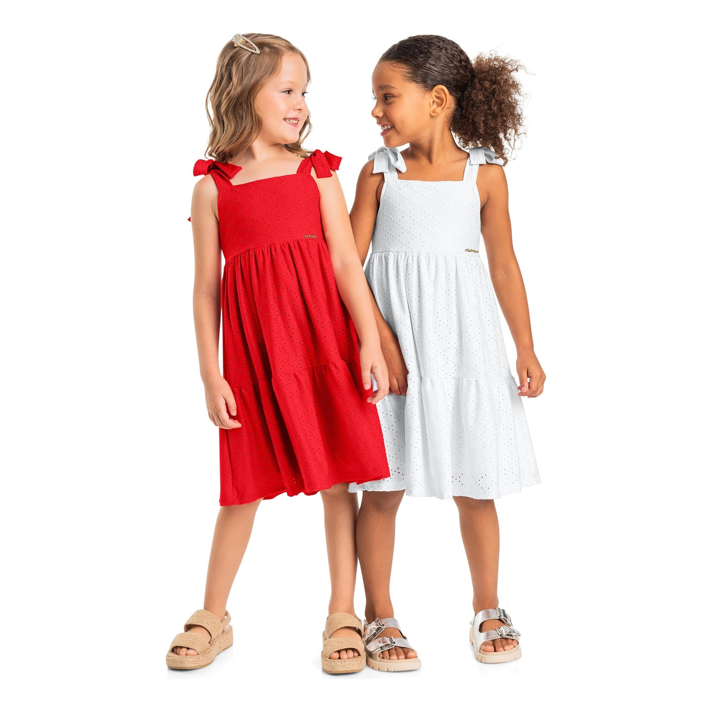 red girls laise dress peek a boo