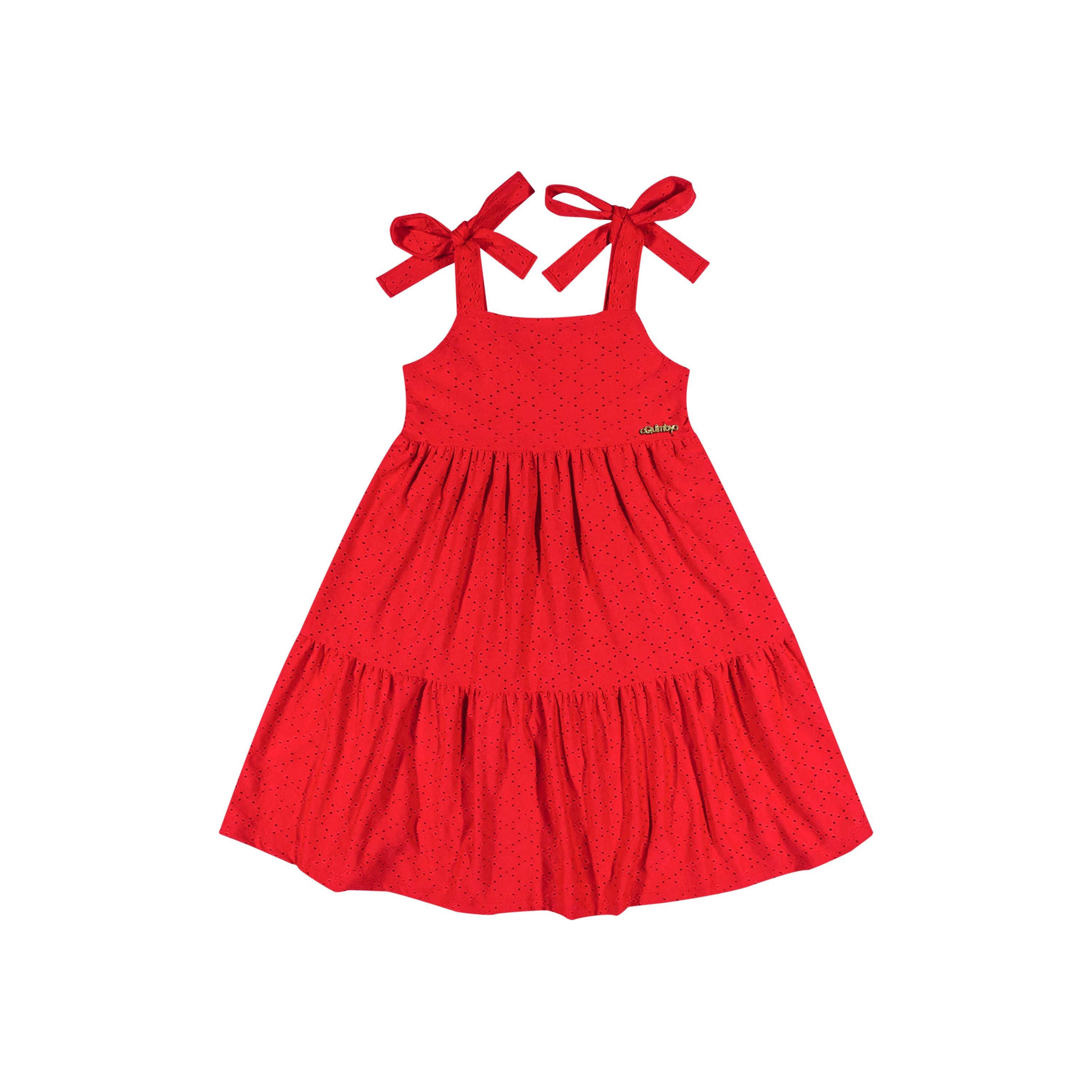 Red Girls Laise Dress