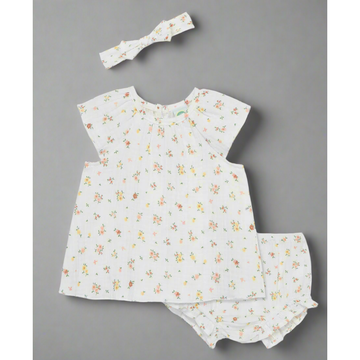 Floral Gauze Short Set & Headband PEEK A BOO