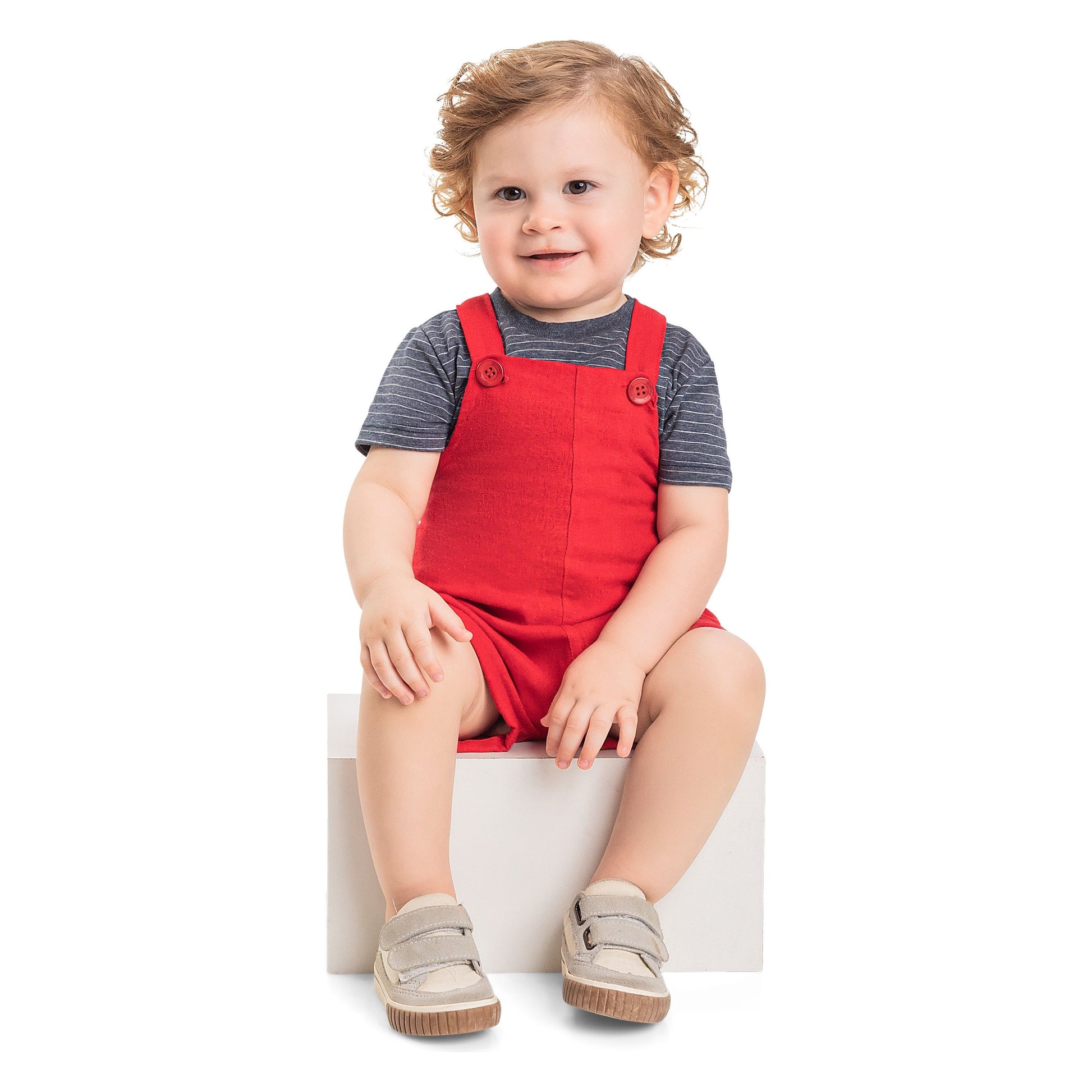 Red Boys overall PEEK A BOO