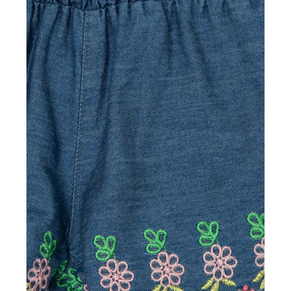 chambray woven romper