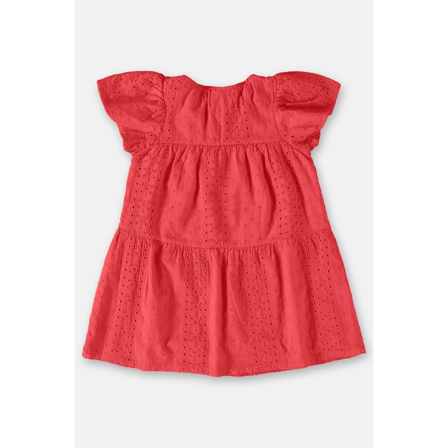 red laise dress