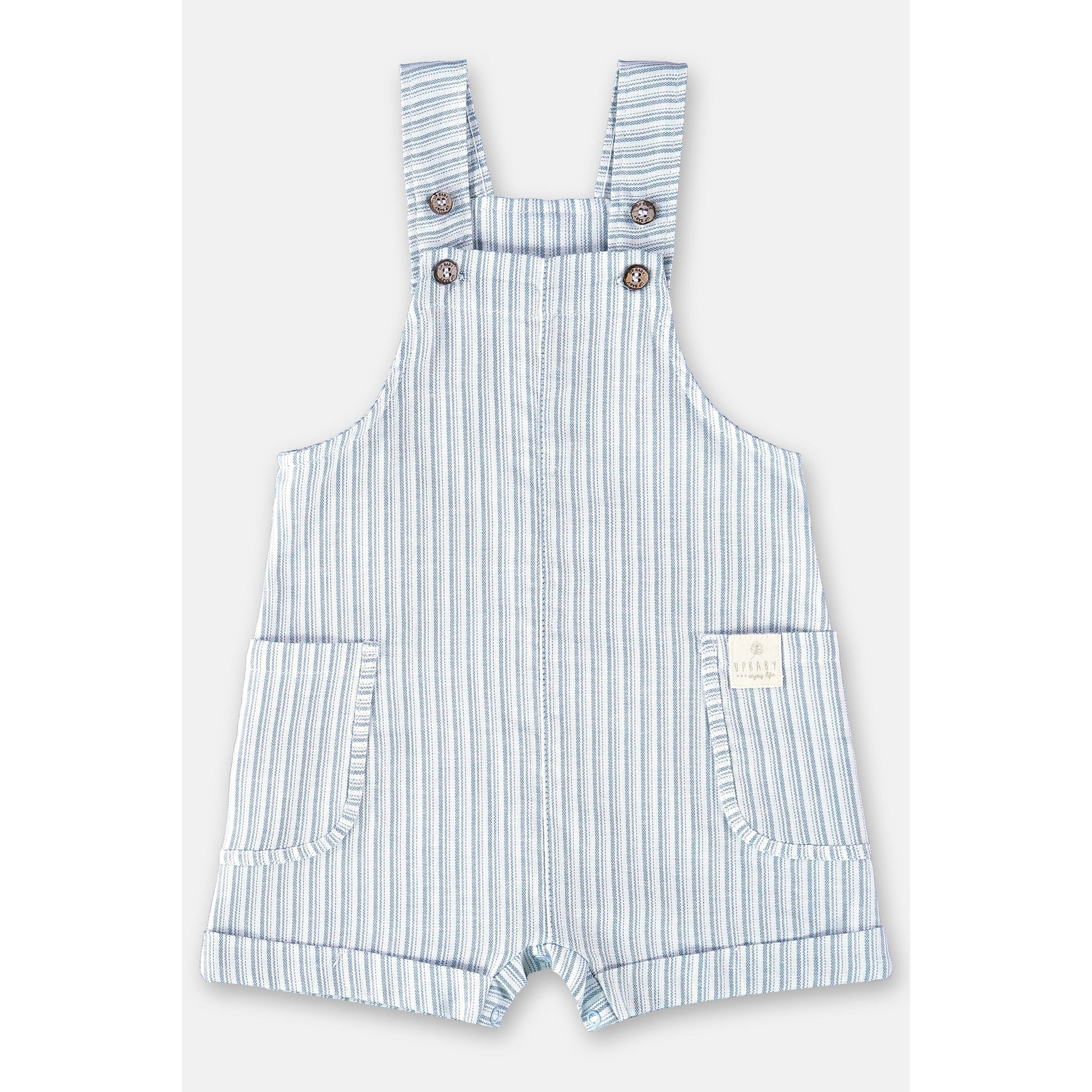 Yarn dyed woven overalls PEEK A BOO