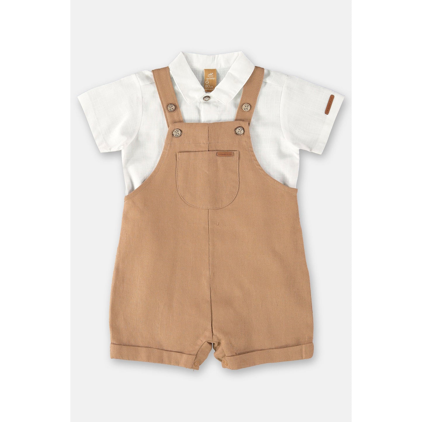 boys set - linen overalls