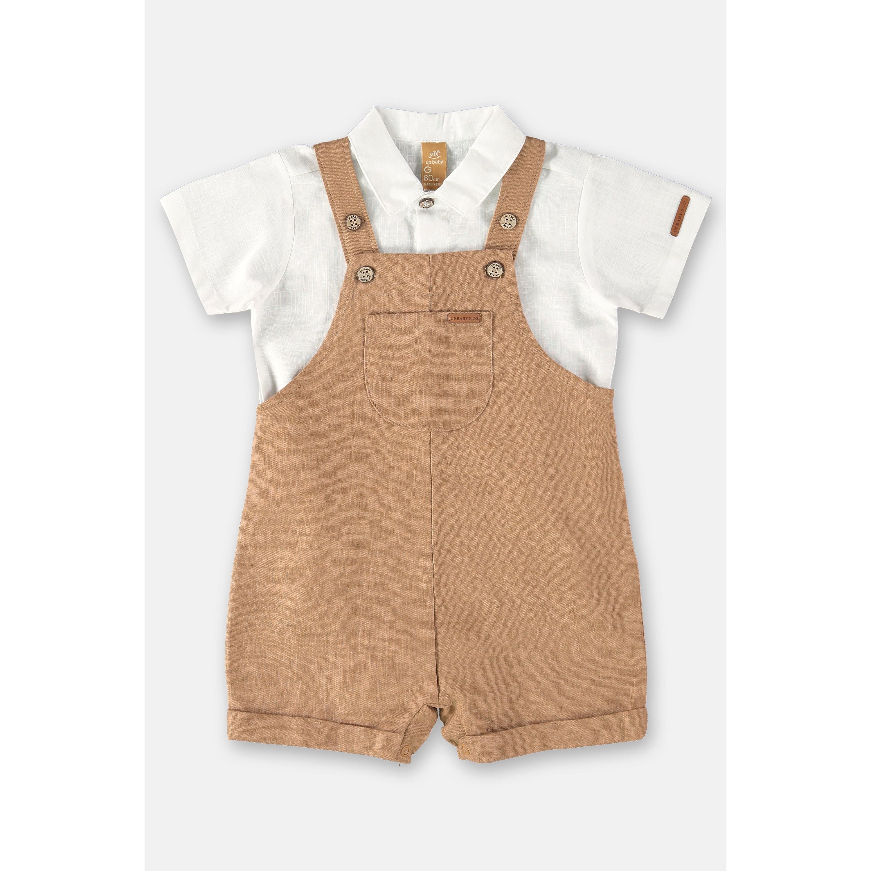 Boys Set - Linen overalls