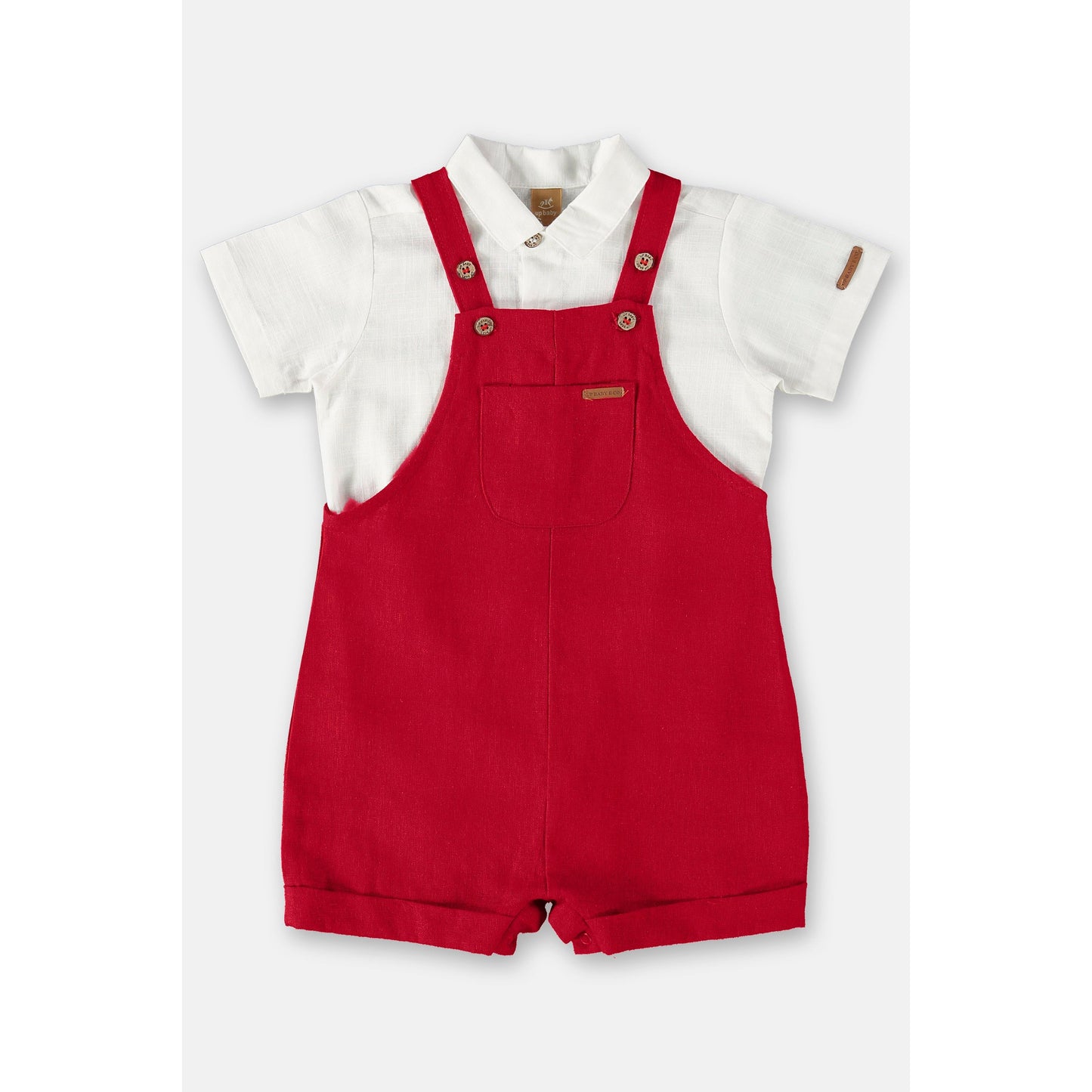 boys set - linen overalls