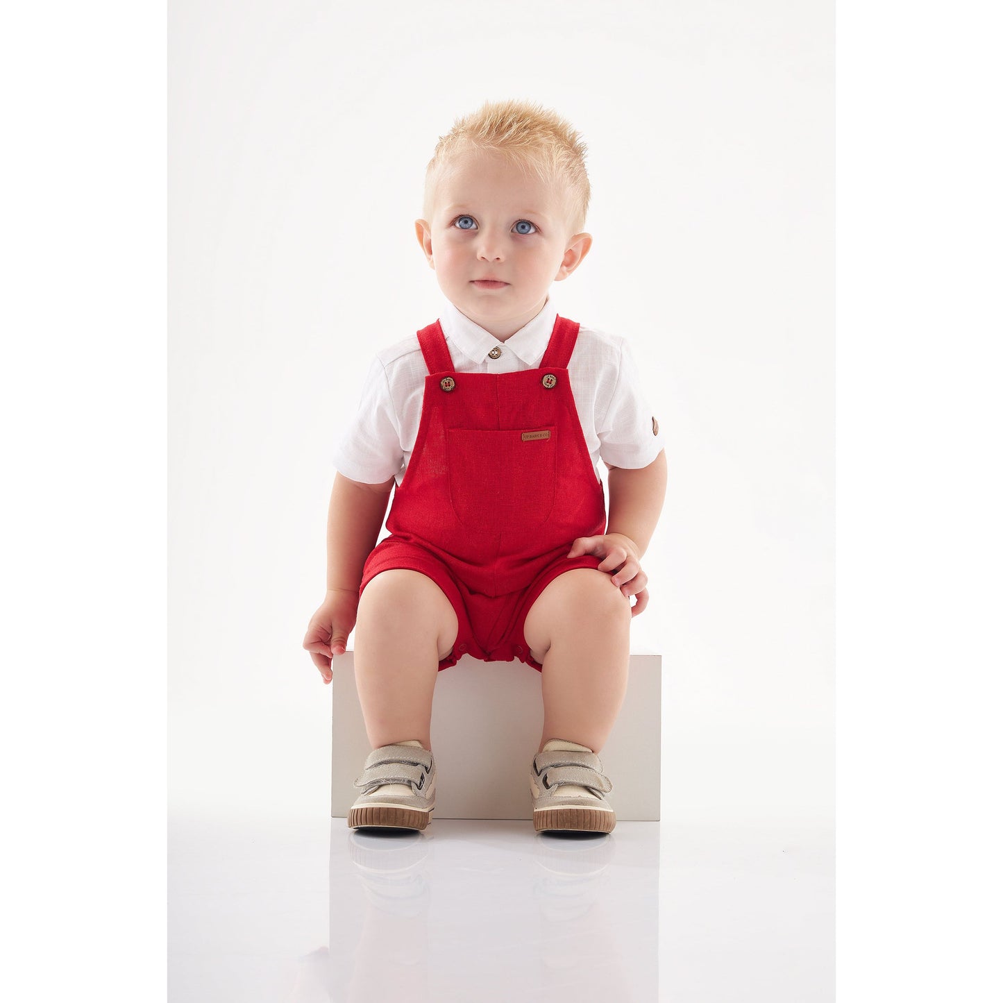boys set - linen overalls