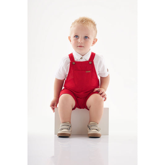 Boys Set - Linen overalls
