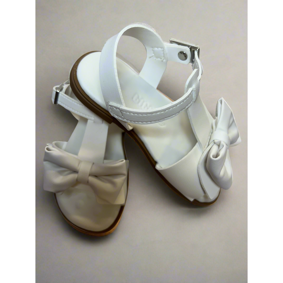 shine leather sandals