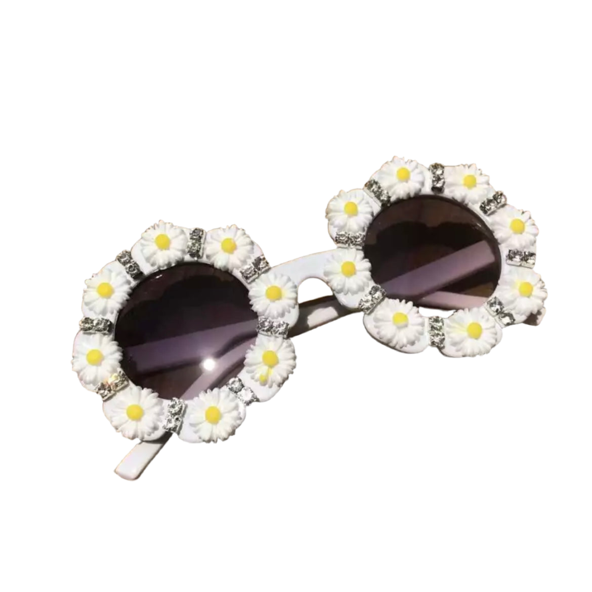 daisy white sunglasses