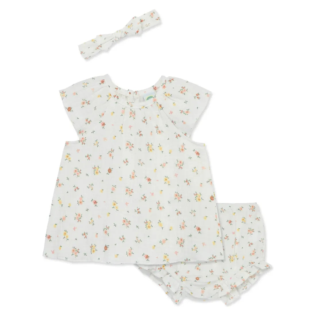 Floral Gauze Short Set & Headband PEEK A BOO