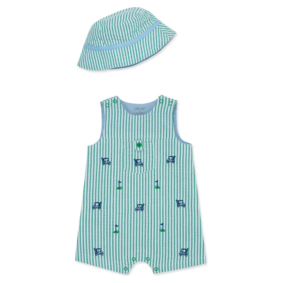 golf woven sunsuit & hat set
