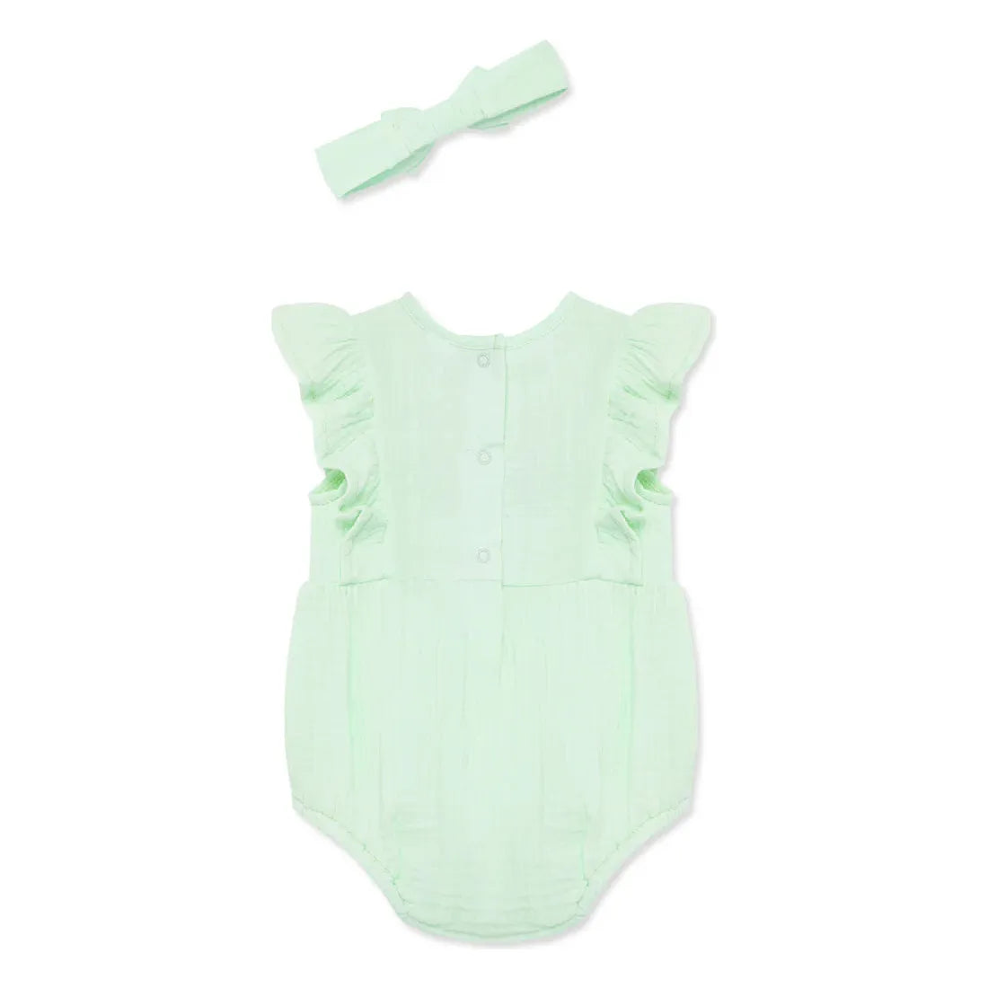 floral gauze bubble & headband set