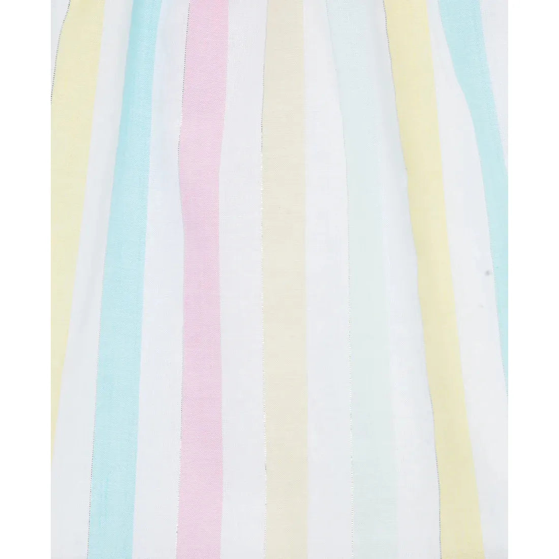 smocked stripes woven short set & headband