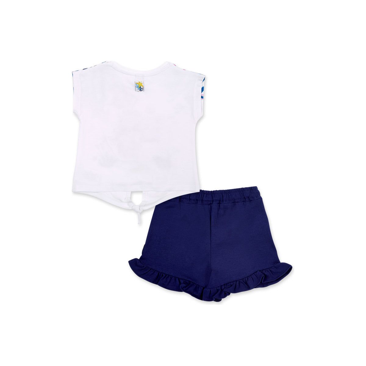 Navy white knit set for girl Ocean Wonders collection