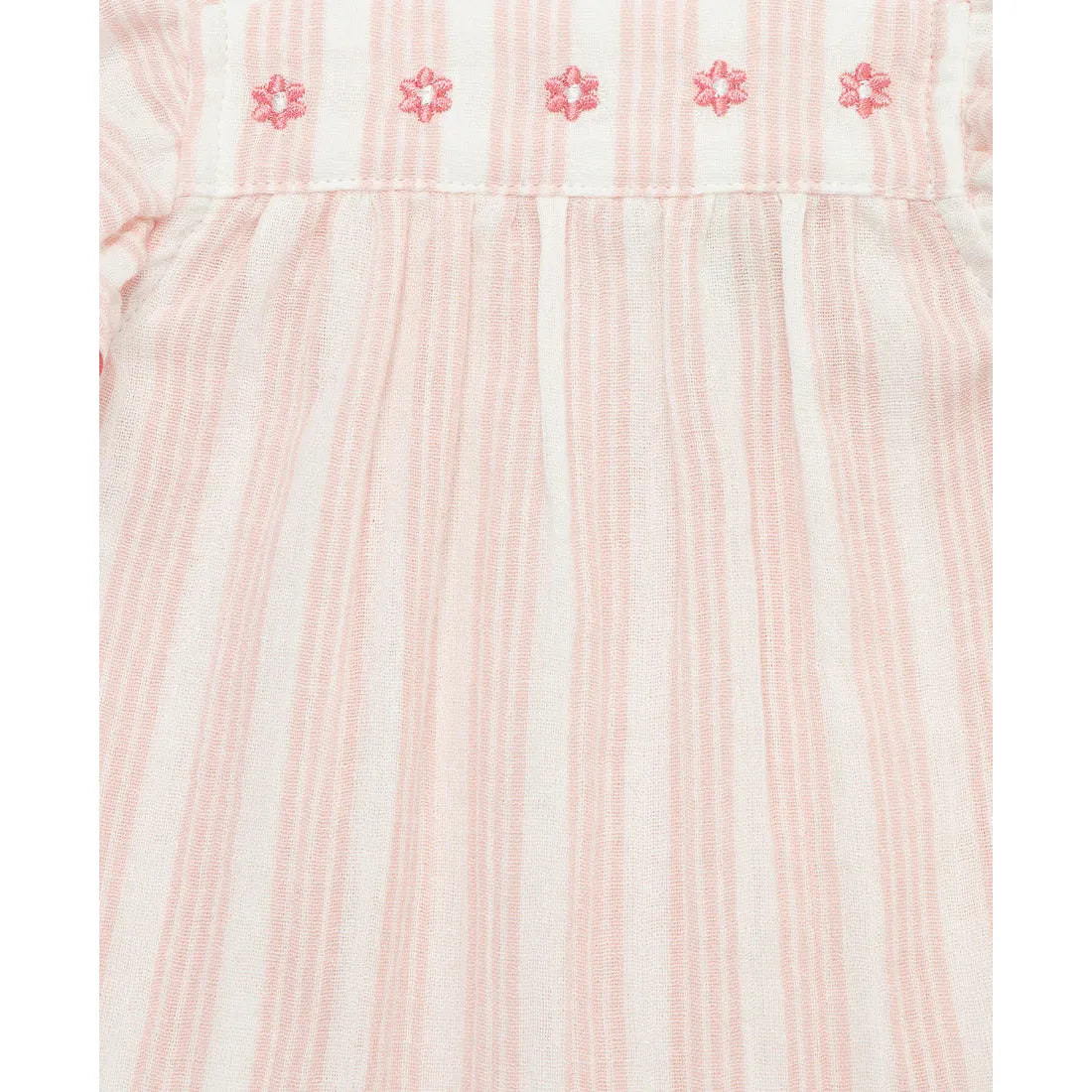 striped gauze short set & headband