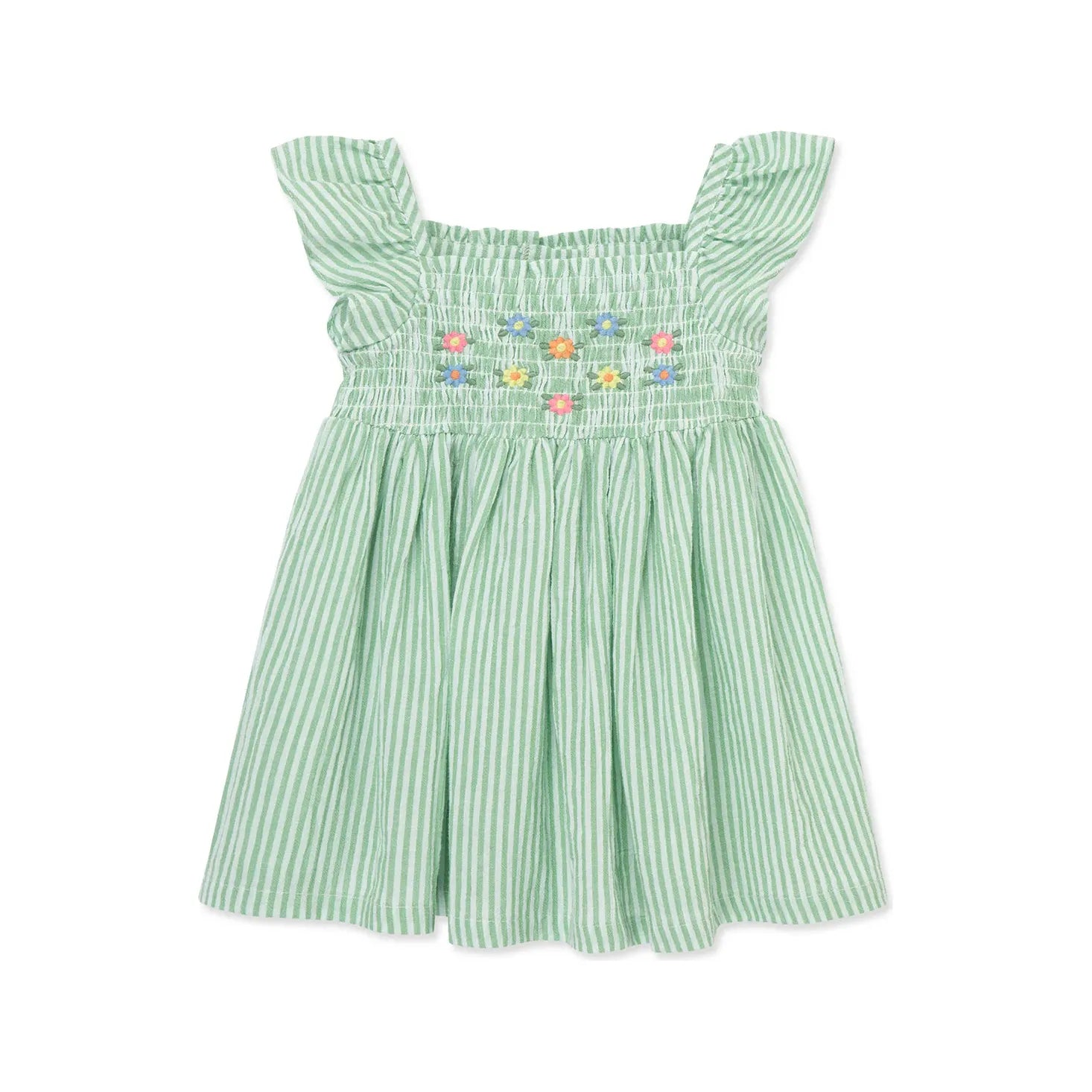 Green Embroidered Sundress with Panty PEEK A BOO