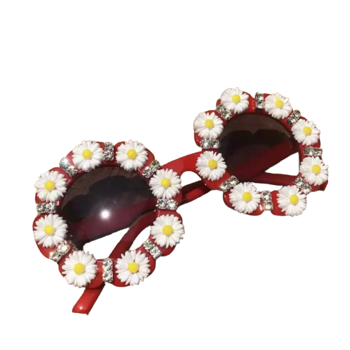 daisy white sunglasses