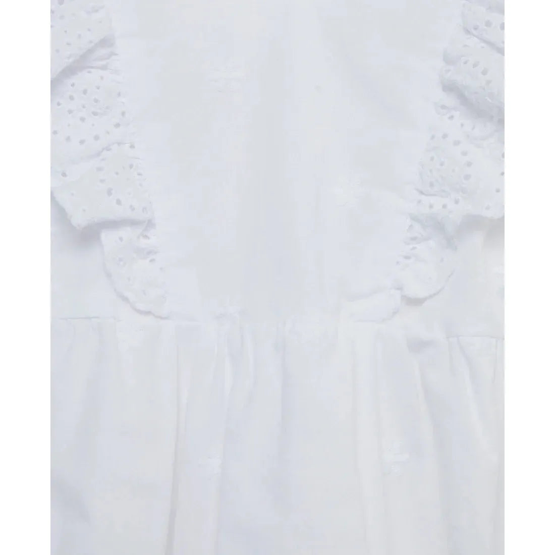 White Eyelet Bubble Romper & Headband Set PEEK A BOO