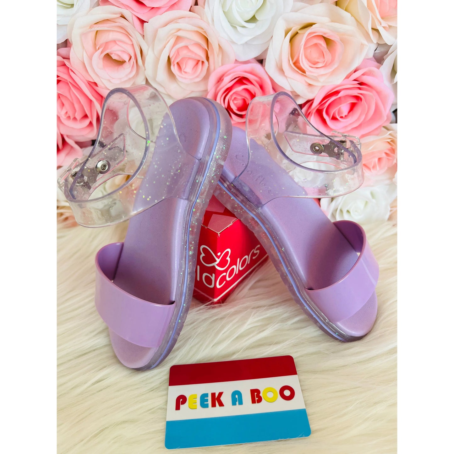lilas glitter sandal