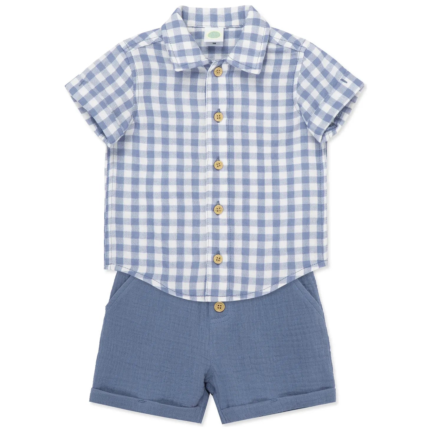 Check Gauze Short Set PEEK A BOO