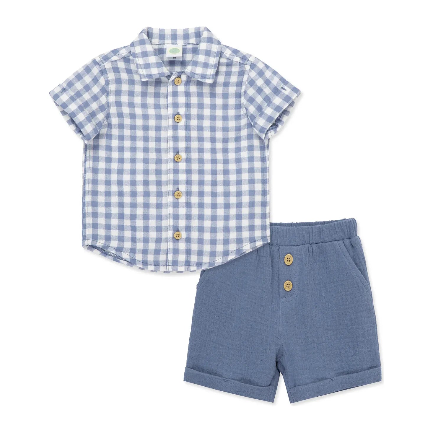 Check Gauze Short Set PEEK A BOO