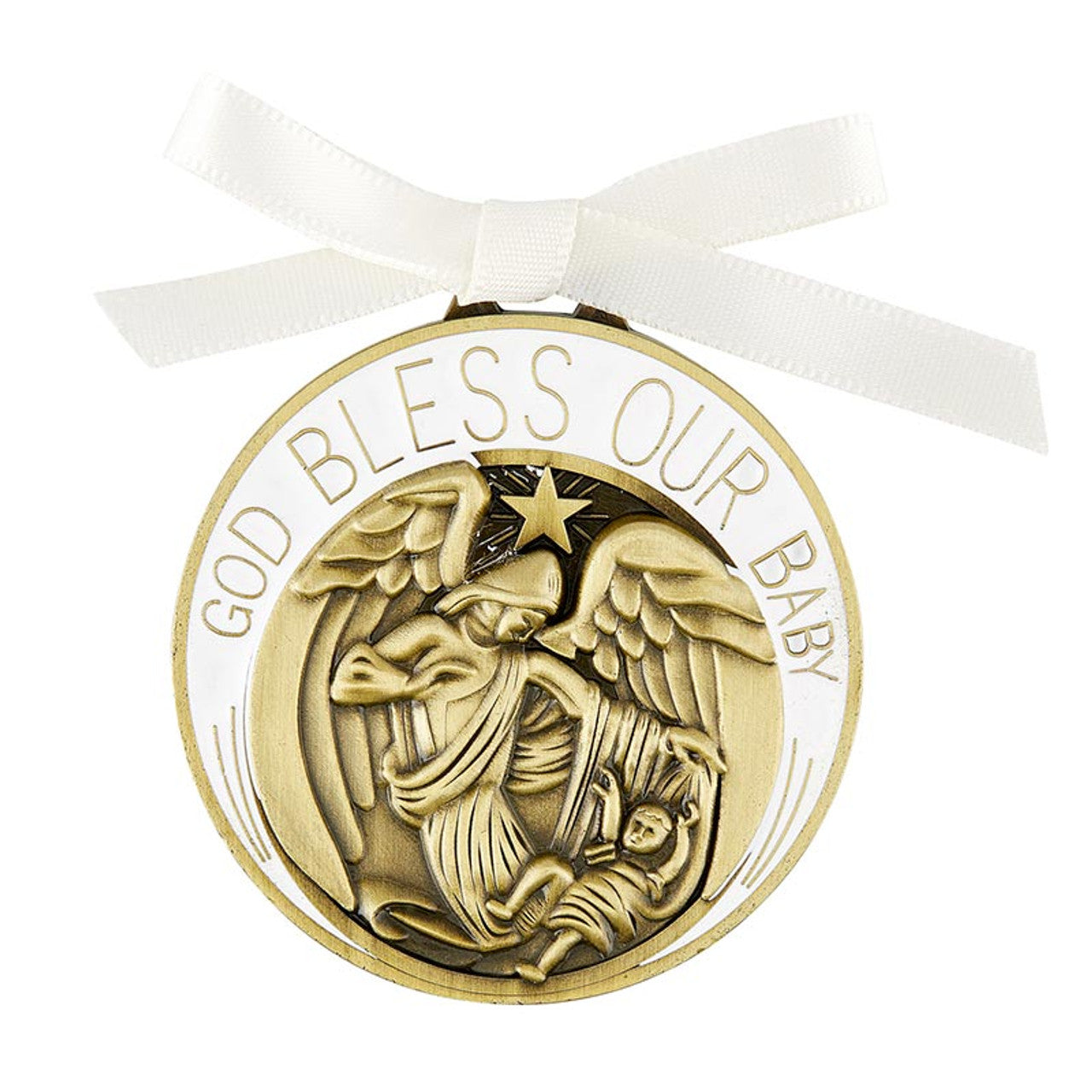 creed baby collection crib medal - white