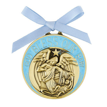Creed Baby Collection Crib Medal - Blue PEEK A BOO