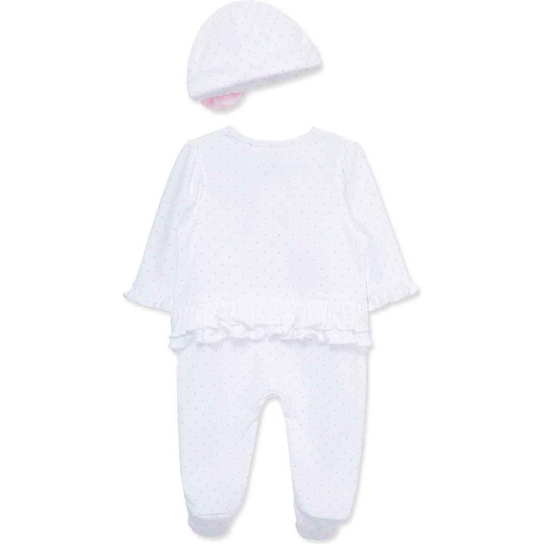 breezy ruffle footie & hat set
