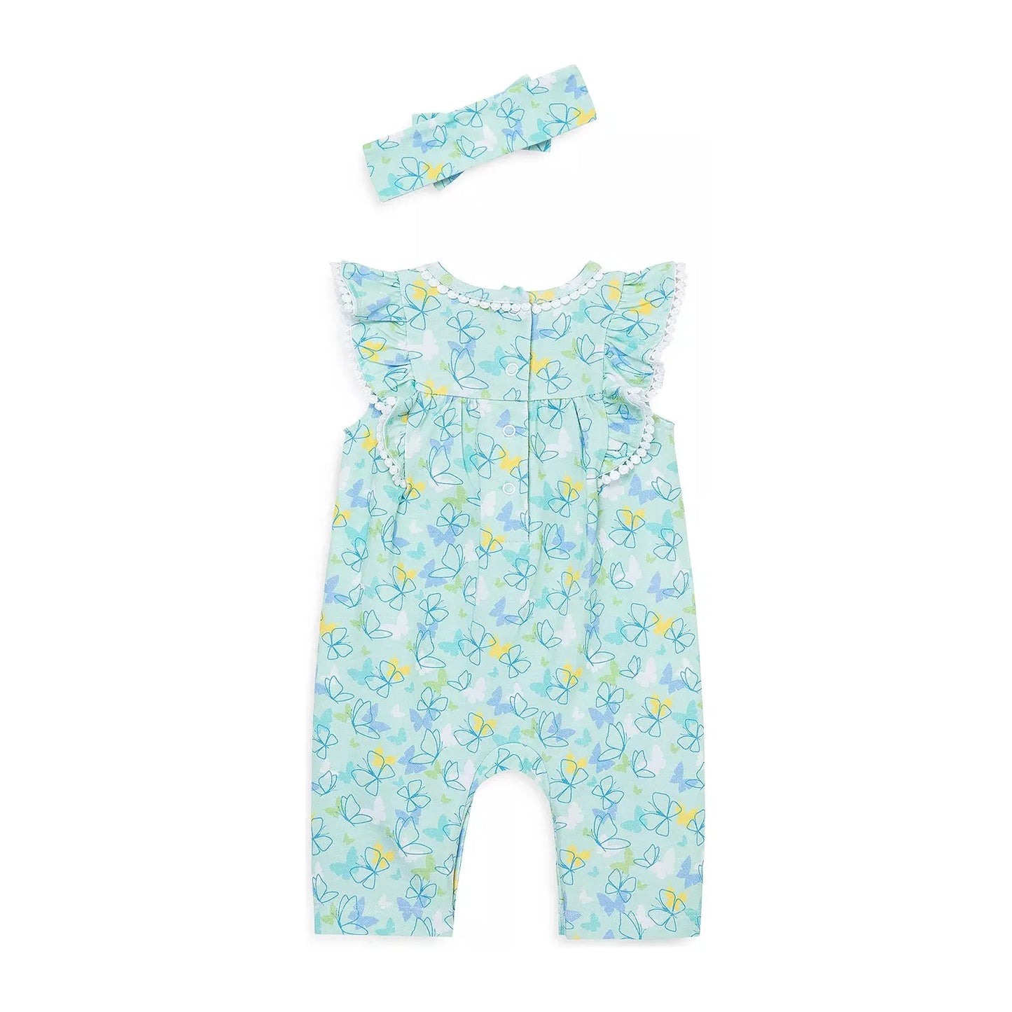girls' butterflies jumpsuit & headband