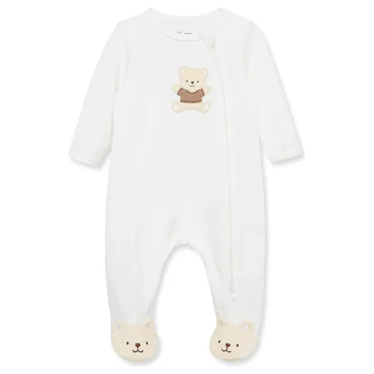 gentle bear 2-way-zip footie