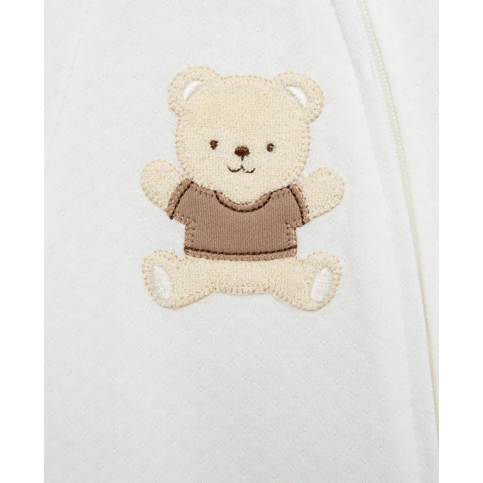 gentle bear 2-way-zip footie