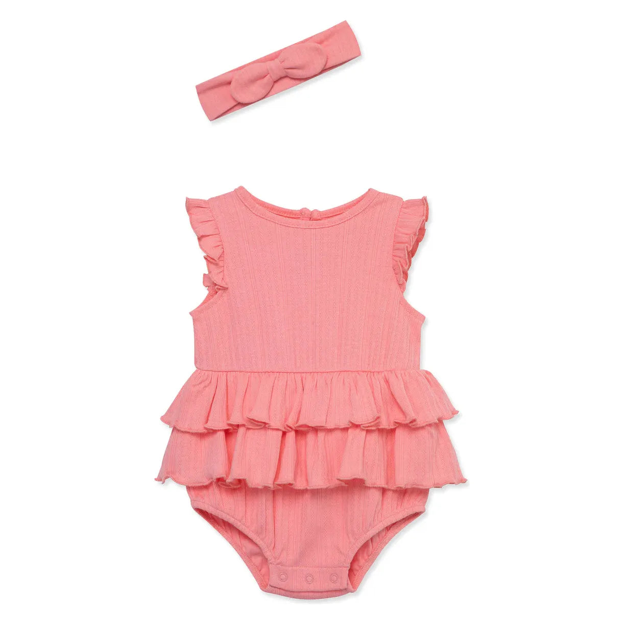pink knit bubble & headband set