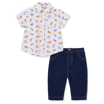 Safari Infant Woven Pant Set